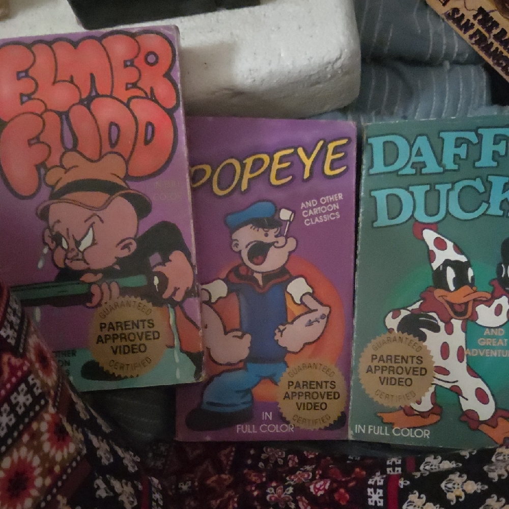 Vintage Cartoon VHS Collection Elmee Fudd,popeye,daffy Duck